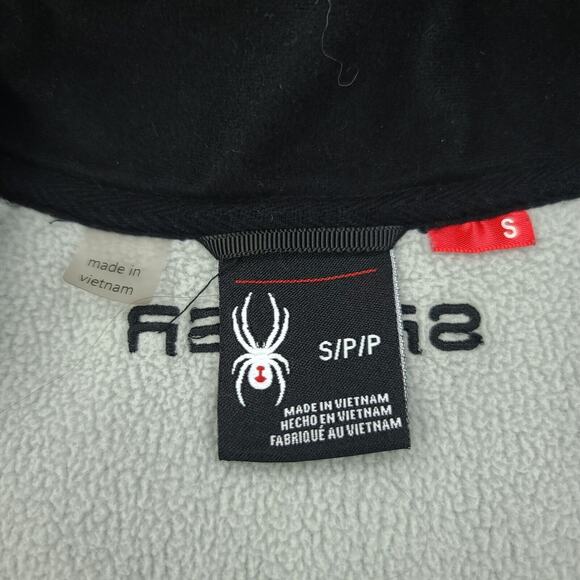 Spyder Core Sweater Fleece Pullover Womens S Gray Black 1/2 Zip - Picture 3 of 7